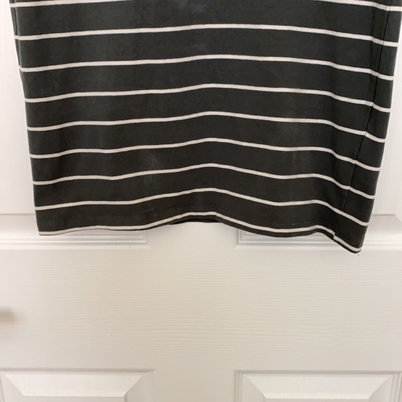 H&M Dark Green and White Striped Dress - Picture 5 of 11